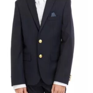Ralph Lauren Big Bous Classic navy Suit with Gold Buttons